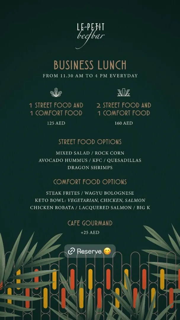 Business Lunch deal image