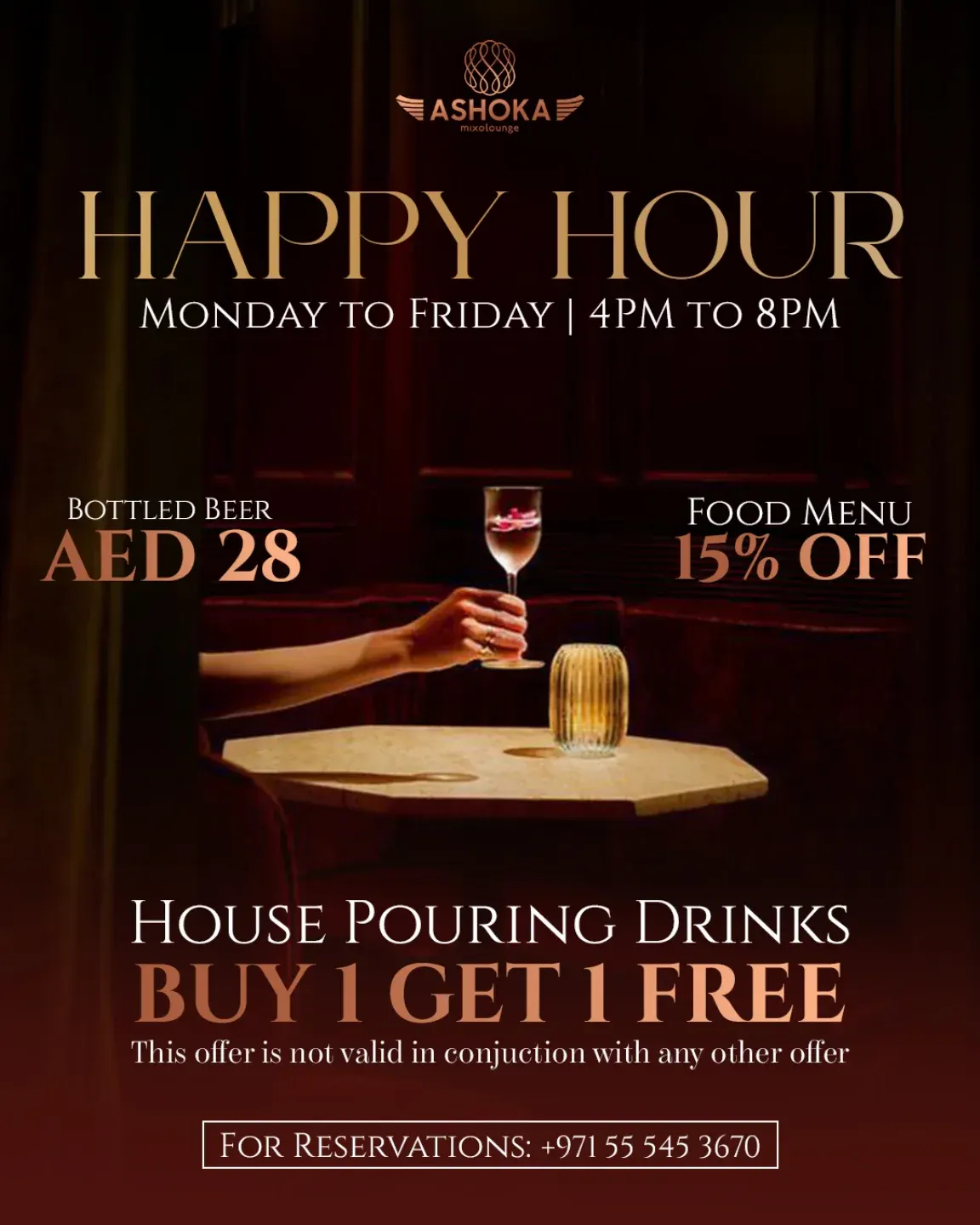Happy Hour at Ashoka Mixolounge deal image