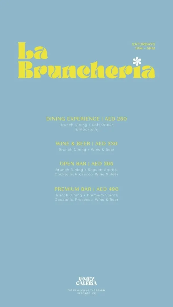 LA BRUNCHERIA SATURDAYS deal image