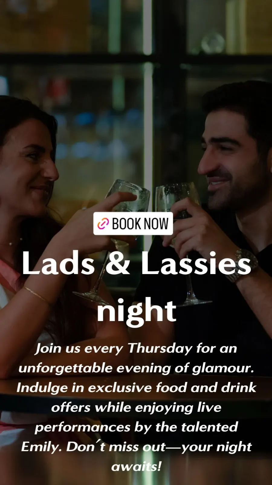 Lads & Lassies night at JB's deal image