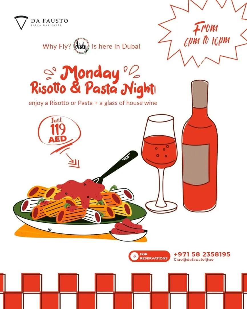 Monday Risotto & Pasta NIght deal image