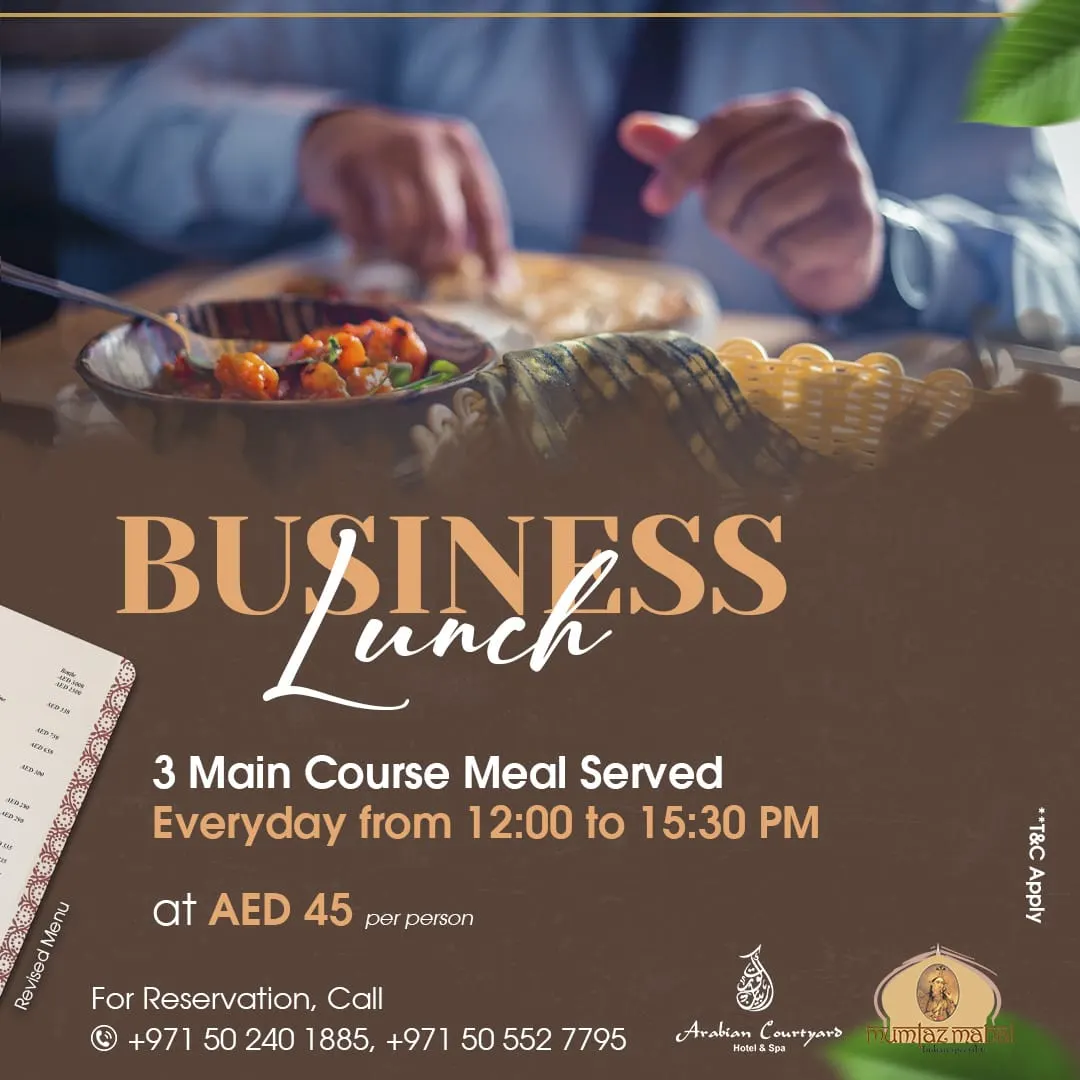 Mumtaz Mahal Business Lunch deal image