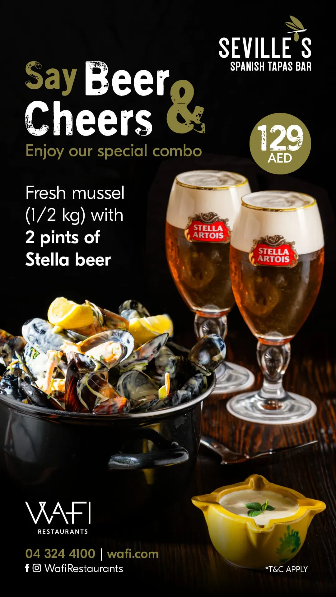 Say Beer & Cheers: Mussels and Beer deal image