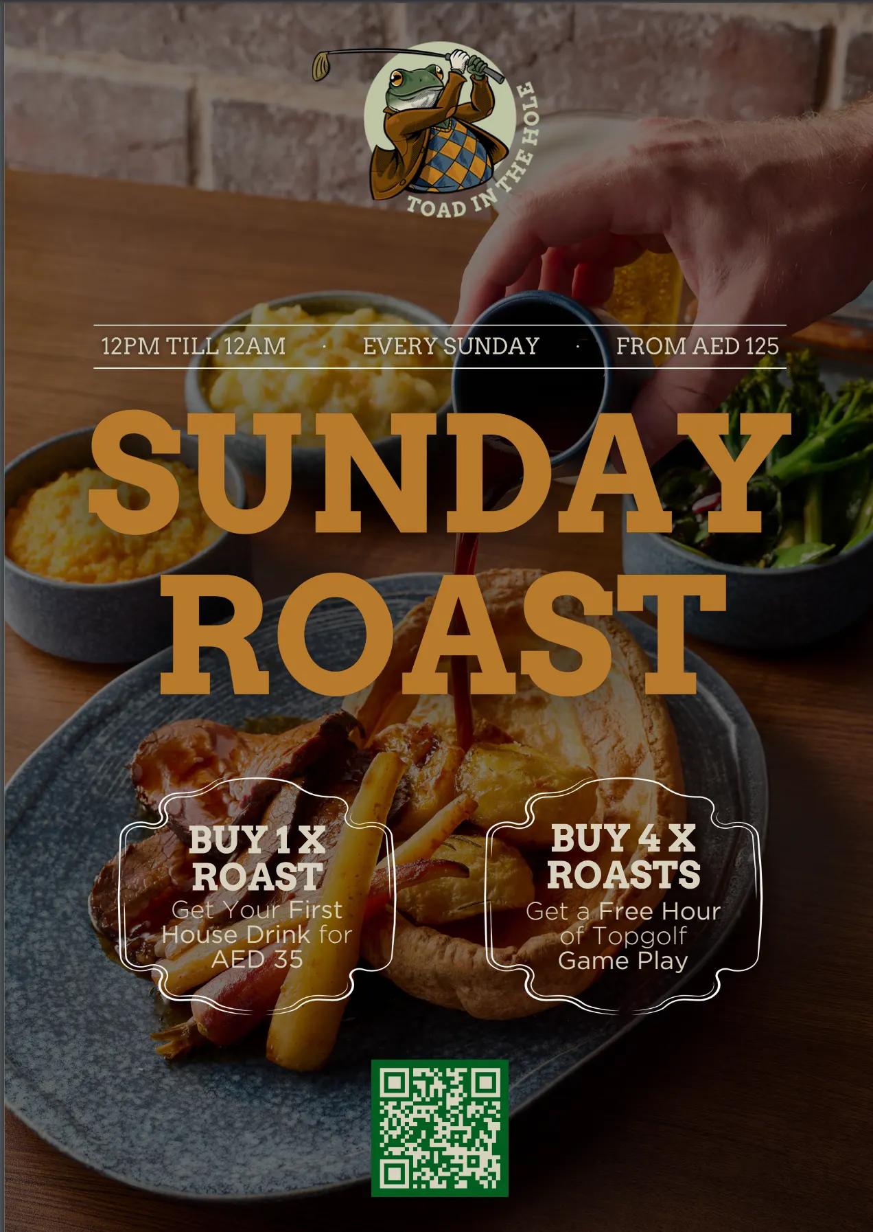 SUNDAY ROAST AT TOAD IN THE HOLE deal image