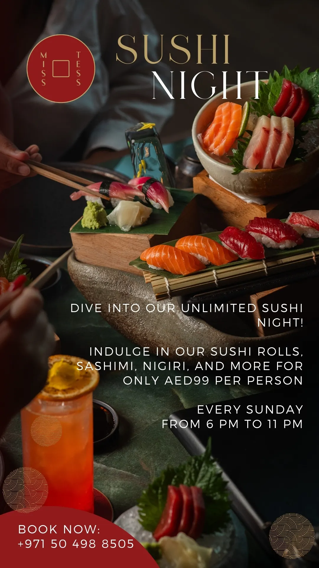 Sunday Sushi Nights at Miss Tess deal image