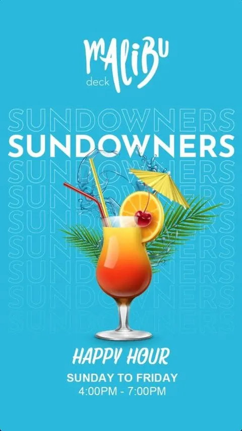 SUNDOWNERS AT MALIBU DECK deal image